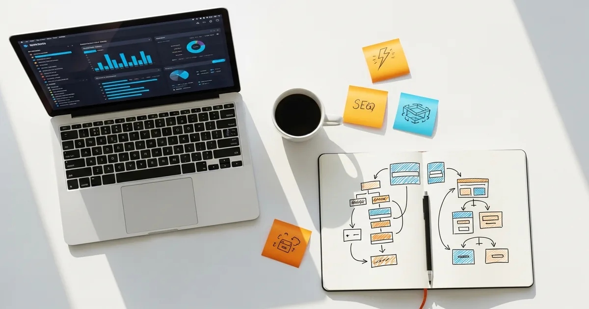 Code Next.js sur écran de développeur - SEO technique